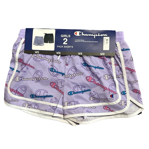 Champion 2 Pack Girls Shorts size 14/16 - NWT - Picture 3 of 4